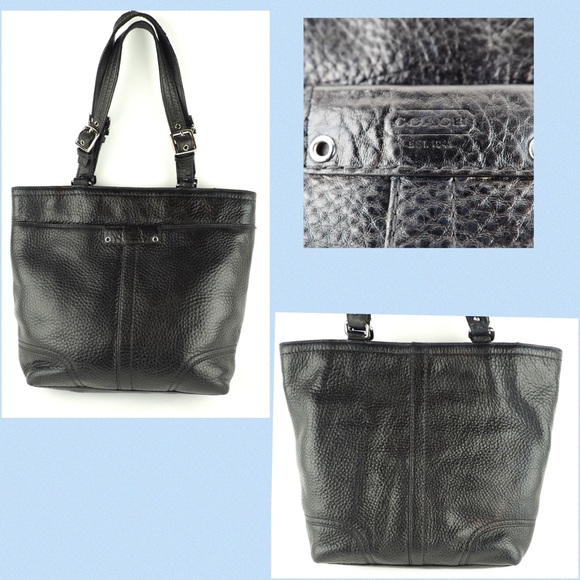 Coach Handbags - Vintage Coach Hamilton black leather bucket bag